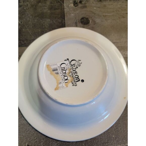 Gibson white blue snowflake Xmas plate Bowl decor - Picture 4 of 4